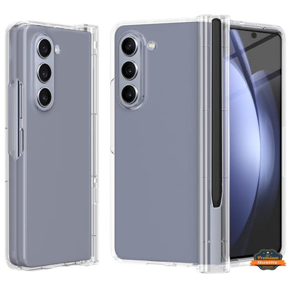 For Samsung Galaxy Z Fold 7 Case with Hinge Protection [Ultra-Thin Free Folding] Shockproof Slim Protection Transparent Case Cover Clear