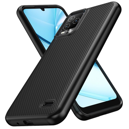 Phone Case Cover for Cloud Mobile Stratus C8 Prime Dual Layer Slim & Tough Hybrid Shockproof Heavy Duty Rubber TPU Matte with Textured Rugged Shell Protection Cover