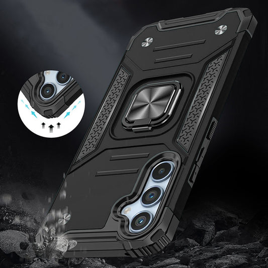 For Samsung Galaxy S26+ / S26 Plus Armor Hybrid Magnetic Stand with Ring Holder Kickstand Shockproof Heavy-Duty Durable Rugged TPU Dual Layer Case Cover