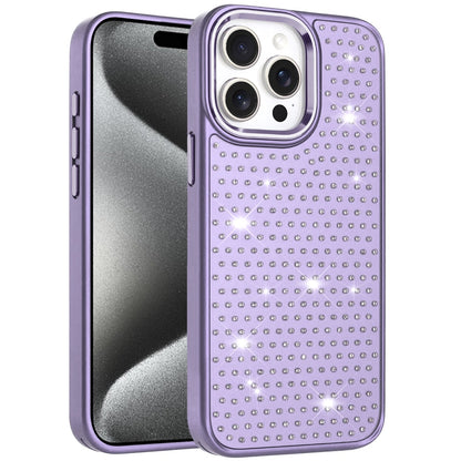 For Apple iPhone 16 Pro Max Bling Diamond Metallic, Full Sparkle Chrome Edged Hybrid Protective Shockproof Case Cover