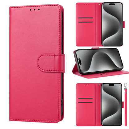 Phone Case for Google Pixel 10 /10 Pro Leather Wallet Folio Credit Card Holder with Magnetic Closure Wrist Strap Classic Flip Design Storage Slots Cover Pink
