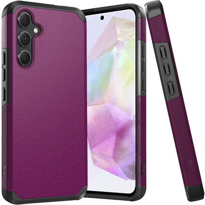 For Samsung Galaxy A36 Fashion Graphic Design Hybrid 2in1 Tough Strong Hard PC TPU Frame, Magnet Mount Friendly, Shockproof Protection Case Cover