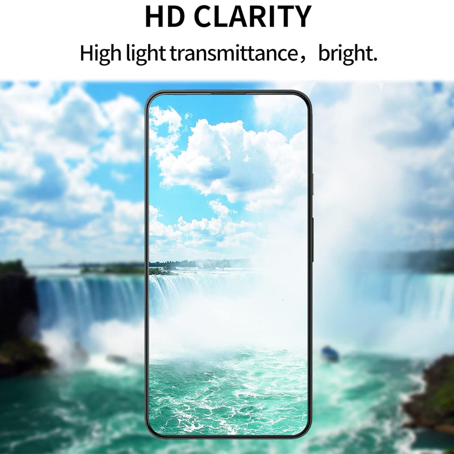 For Samsung Galaxy S21+ Plus Tempered Glass Screen Protector Supports Fingerprint Recognition, Case-Friendly, HD Clarity Protector Clear Black