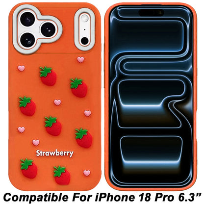 Phone Case for Apple iPhone 18 Pro Fashionable Silicone Textured Decorative Design Pattern Protective Rubber TPU Hybrid Protection Cover