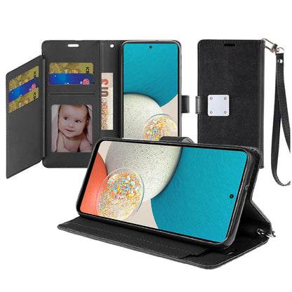 For iPhone XR Wallet Cases PU Leather with Credit Card /ID /Cash Holder Slot Dual Flip Book Pouch, Stand and Strap Case Cover