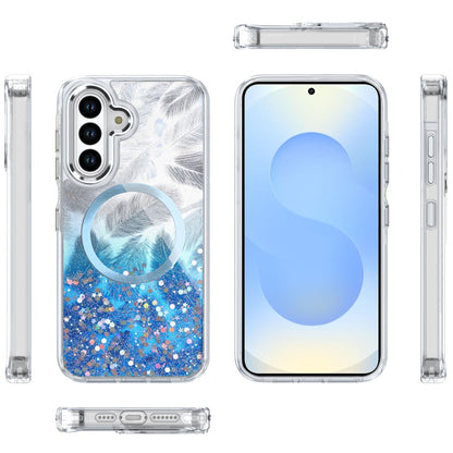 For Apple iPhone 14 Plus Epoxy Glitter Shimmer Fashion Case with Magnetic Magsafe Compatible Hybrid Sparkling Slim Protective Case Cover