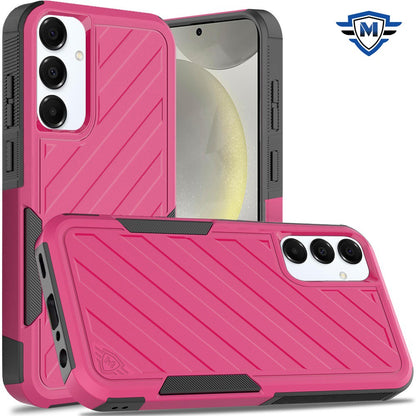 For Samsung Galaxy S25 Ultra Premium Hybrid Rugged lined Shockproof Textured 2-in-1 Non-Slip Hard PC & TPU Non Slip Tough Case Cover