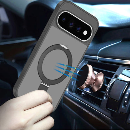 Magnetic Ring Stand Full Rotation Matte Shockproof Grip Anti Slip Durable Camera Protection Hybrid