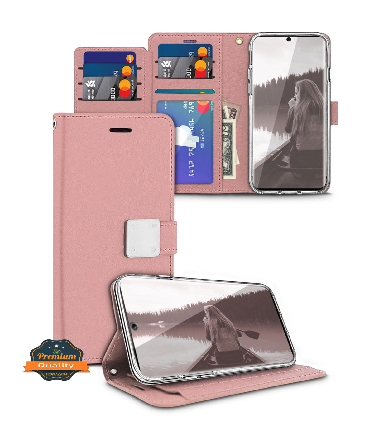 For Samsung Galaxy A36 PU leather Wallet 6 Card Slots folio with Wrist Strap & Kickstand Pouch Flip Shockproof Case Cover