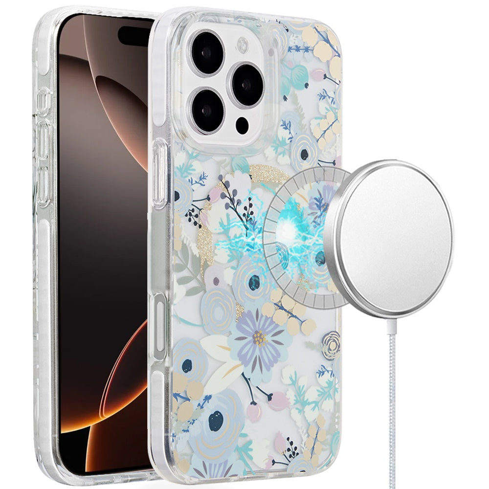 For iPhone 16 (6.1") Double Layer IMD Magnetic Hybrid Shockproof Protection Anti Scratch Durable Design Secure Grip Slim Profile Compatible Design Case Cover