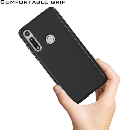 For Apple iPhone 15 Pro Max (6.7") Slim Thin Silicone Soft Skin Flexible TPU Gel Rubber Candy Gummy Protective Hybrid Black Phone Case Cover