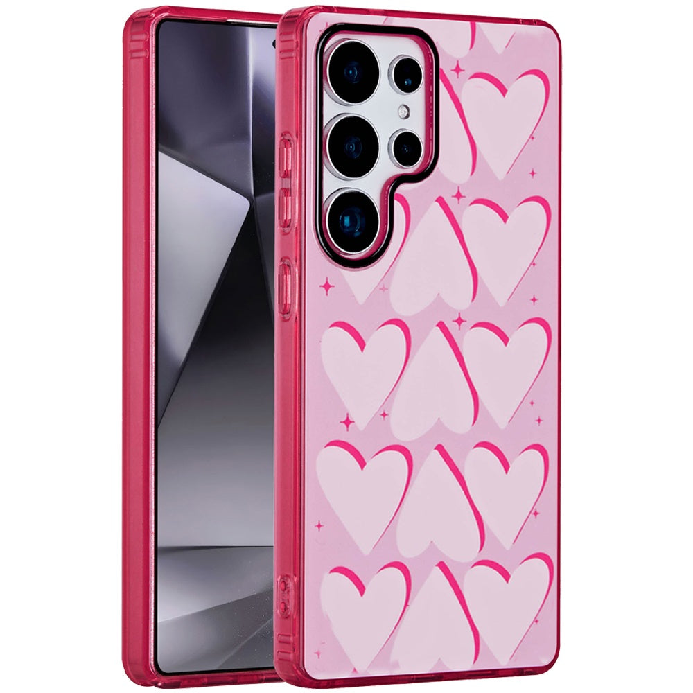 For Samsung Galaxy S25 Ultra Fashion Layer Design Slim IMD TPU Protective, Shockproof Hybrid Stylish Durable Hard PC Case Cover