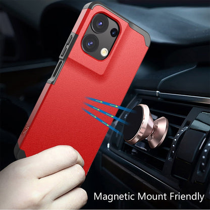 Phone Case for TCL K33/ K32 5G Slim Tough Shockproof Heavy Duty Hybrid Armor Anti Slip Durable Grip Dual Layer TPU Protective Hard Shell Cover Red