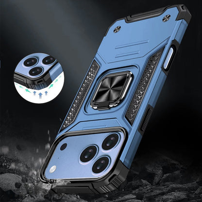 Phone Case for Apple iPhone 18 Pro Max Magnetic Car Mount Hybrid Ring Stand Shockproof Rugged Grip Armor Heavy Duty Protective TPU Durable Cover Blue