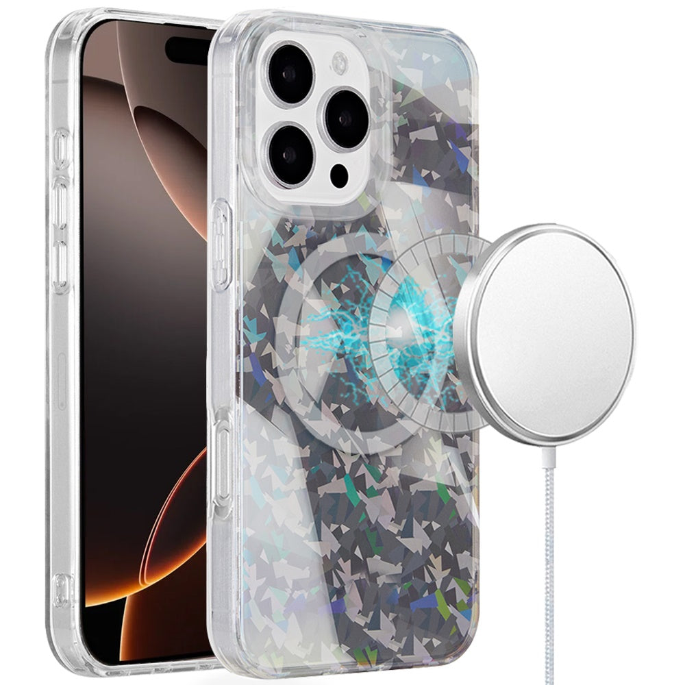 For iPhone 16 (6.1") Double Layer IMD Magnetic Hybrid Shockproof Protection Anti Scratch Durable Design Secure Grip Slim Profile Compatible Design Case Cover