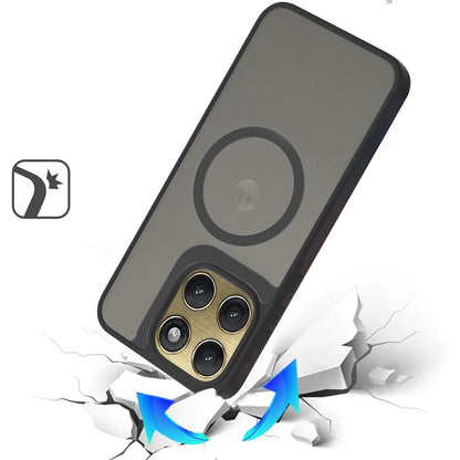 Phone Case for Motorola Edge 2026 Magnetic Matte Hybrid Shockproof Smooth Grip Durable Camera Protection Anti-Slip Soft Touch TPU Armor Cover