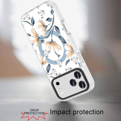 Phone Case for Apple iPhone 18 Pro Max/ 17 Pro Max Magnetic Hybrid IMD Floral Compatible with MagSafe Shockproof Slim Hybrid Fashion Design TPU Protective Cover