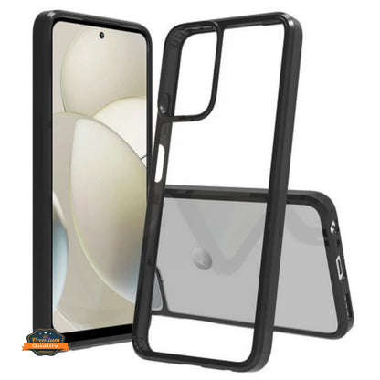 For Motorola Moto G Power 5G 2025 Crystal HD Clear Back Hybrid Case TPU Bumper Frame Slim Shockproof Hard Defender Case Cover
