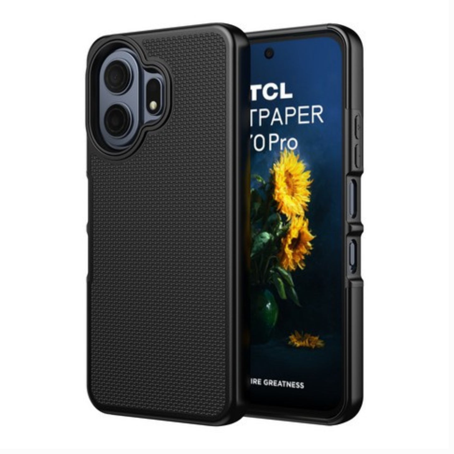 for TCL NXTPAPER 70 Pro TCL 70 Pro Dual Layer Slim & Tough Hybrid Shockproof Heavy Duty Rubber TPU Matte with Textured Rugged Shell Protection Cover