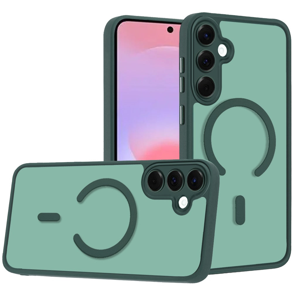 Matte Frosted Magnetic Back Hybrid Hard PC Soft TPU Camera Protection Slim Shock Absorbing Anti Fingerprint