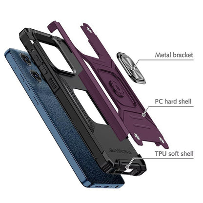 Phone Case for Motorola Moto G Power 5G 2026 /2025 Magnetic Car Mount Hybrid Ring Stand Shockproof Rugged Grip Armor Heavy Duty Protective TPU Durable Cover Purple