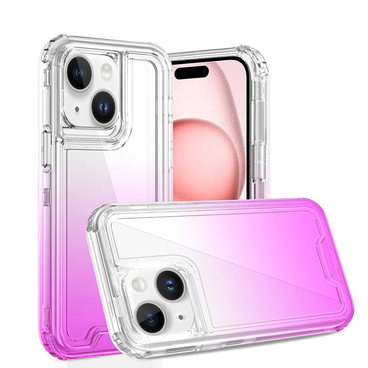 For Samsung Galaxy S25+ /S25 Plus /S24+ Plus Hybrid 3-in-1 Clear Case - Two-Tone Transparent Shockproof TPU + Hard Protective Frame Case Cover
