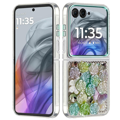 3D Flower Bling Rhinestone Glitter Cute Stylish Shockproof Protective Decorative Luxury Grip Stones Ornaments