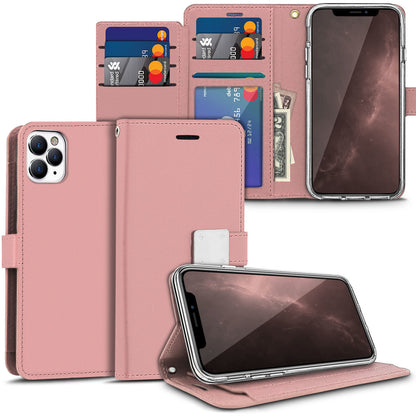 For Motorola Moto G Power 5G 2026 PU leather Wallet 6 Card Slots folio with Wrist Strap & Kickstand Pouch Flip Shockproof Case Cover Rose Gold