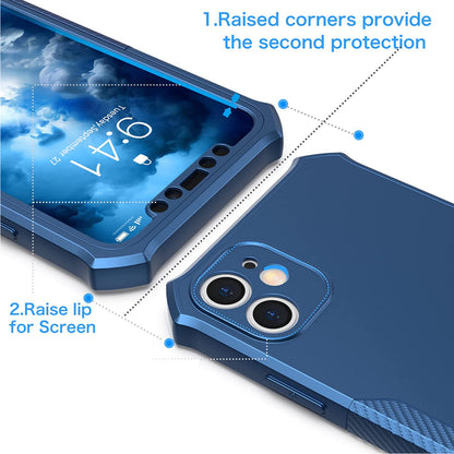 For Cricket Icon Plus 2026 Full-Body Dual Layer Hybrid Case Slim, Drop-Proof TPU Hard PC, Durable Corner Front Bumper Protector Case Cover Blue