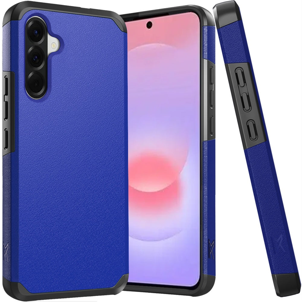 Phone Case for Samsung Galaxy A37 / A36 Slim Tough Shockproof Heavy Duty Hybrid Armor Anti Slip Durable Grip Dual Layer TPU Protective Hard Shell Cover Blue