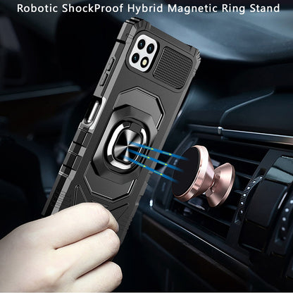 For Samsung Galaxy S26 Hybrid Dual Layer with 360° Rotate Magnetic Ring Stand Holder Kickstand TPU Rugged PC Shockproof Case Cover