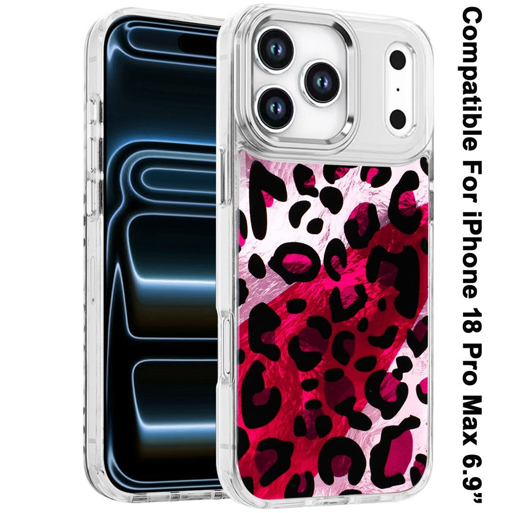 Phone Case for Apple iPhone 18 Pro Max Luxury Glitter Epoxy Design Chrome Metallic Edge Shockproof Protective Stylish Fashion Durable Slim Premium Finish Cover