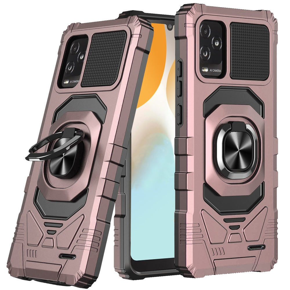 For BLU View 5 Pro Hybrid Dual Layer with 360° Rotate Magnetic Ring Stand Holder Kickstand TPU Rugged PC Shockproof Case Cover