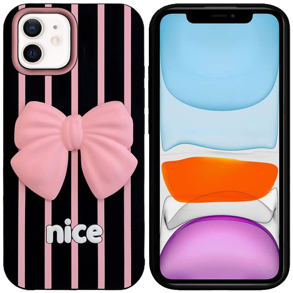Phone Case for Apple iPhone 11 Fashionable Silicone Textured Decorative Design Pattern Protective Rubber TPU Hybrid Protection Cover