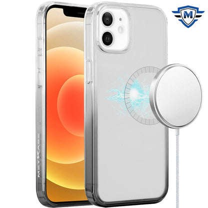 For Apple iPhone 16 Plus (6.7") Premium Gradiant Space Two Tone Hybrid TPU Magnetic [Compatible with Magsafe] Shockproof Protective Case Cover Smoke Black
