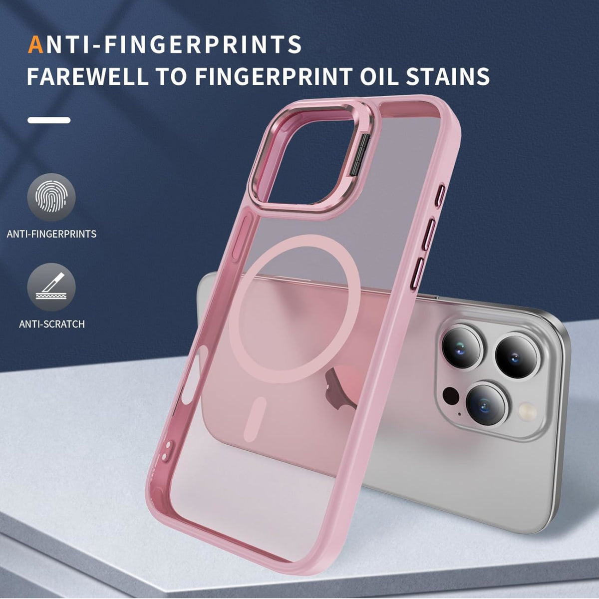 For Apple iPhone 17 AIR Clear Back Hybrid with MagSafe Compatible Metal Camera Stand Colorful Bumper Frame Shockproof Case Cover
