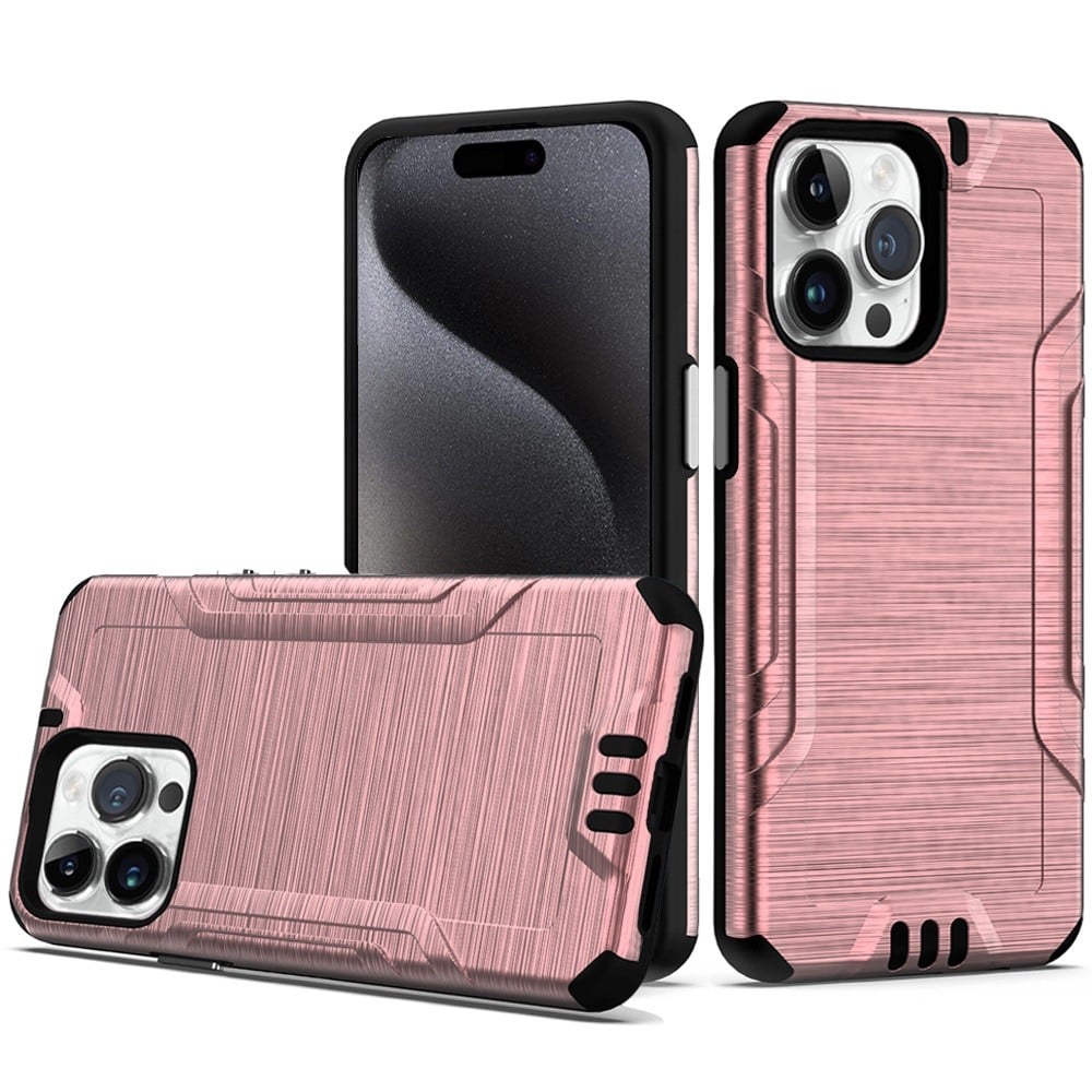 Phone Case for Apple iPhone 15 Pro Tough Hybrid Hard PC TPU Shockproof Bumper Reinforced Corners Scratch Resistant Armor Cover Pink