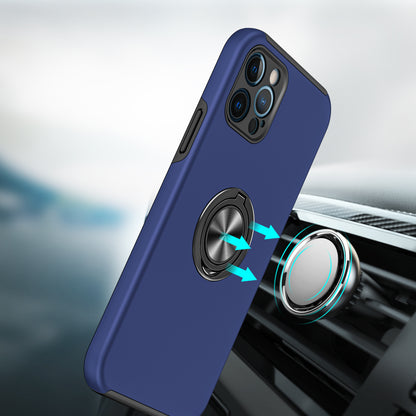 Phone Case for Apple iPhone SE 3 (2022) SE/8/7 Invisible Ring Stand Shockproof Anti Slip Durable Grip Protective Hybrid Fit Magnetic Car Mount Holder Cover Blue