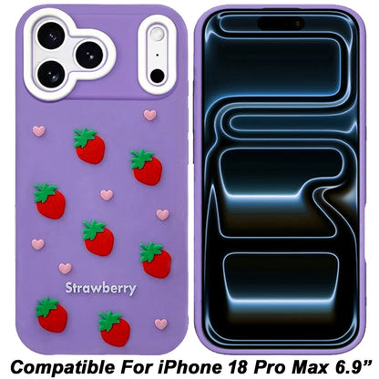Phone Case for Apple iPhone 18 Pro Max/ iPhone 17 Pro Max Fashionable Silicone Textured Decorative Design Pattern Protective Rubber TPU Hybrid Protection Cover