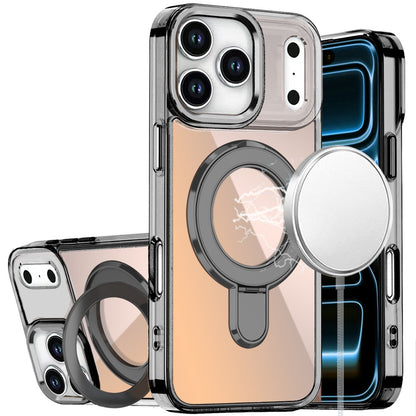 Phone Case for Apple iPhone 18 Pro Chrome Magnetic Ring Stand Rotational Shockproof Hybrid Kickstand Metal Finish Rugged Drop Protection Armor Cover