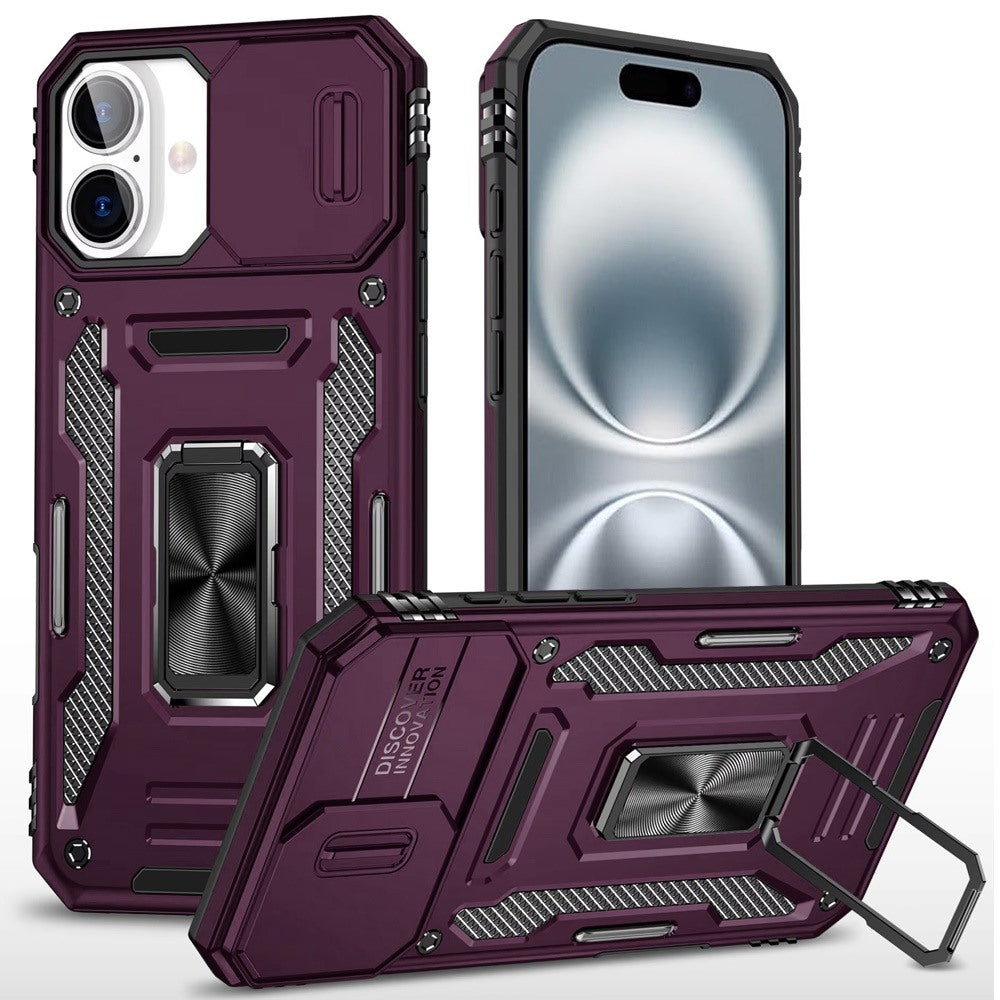 Tough Metal Ring Shockproof Sliding Camera Window Hybrid Armor Rugged Anti Slip Heavy Duty Grip