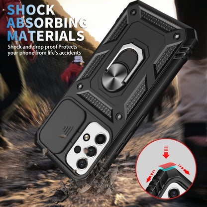 For Google Pixel 10A Hybrid Shockproof, Built-in Sliding Camera Lens Protection with Magnetic Finger Ring Stand Holder Case Cover