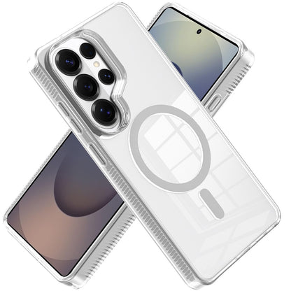 For Samsung Galaxy S25 Ultra MagSafe Compatible Integrated Technology Clean Transparent Hybrid Armor TPU Frame Case Cover Clear