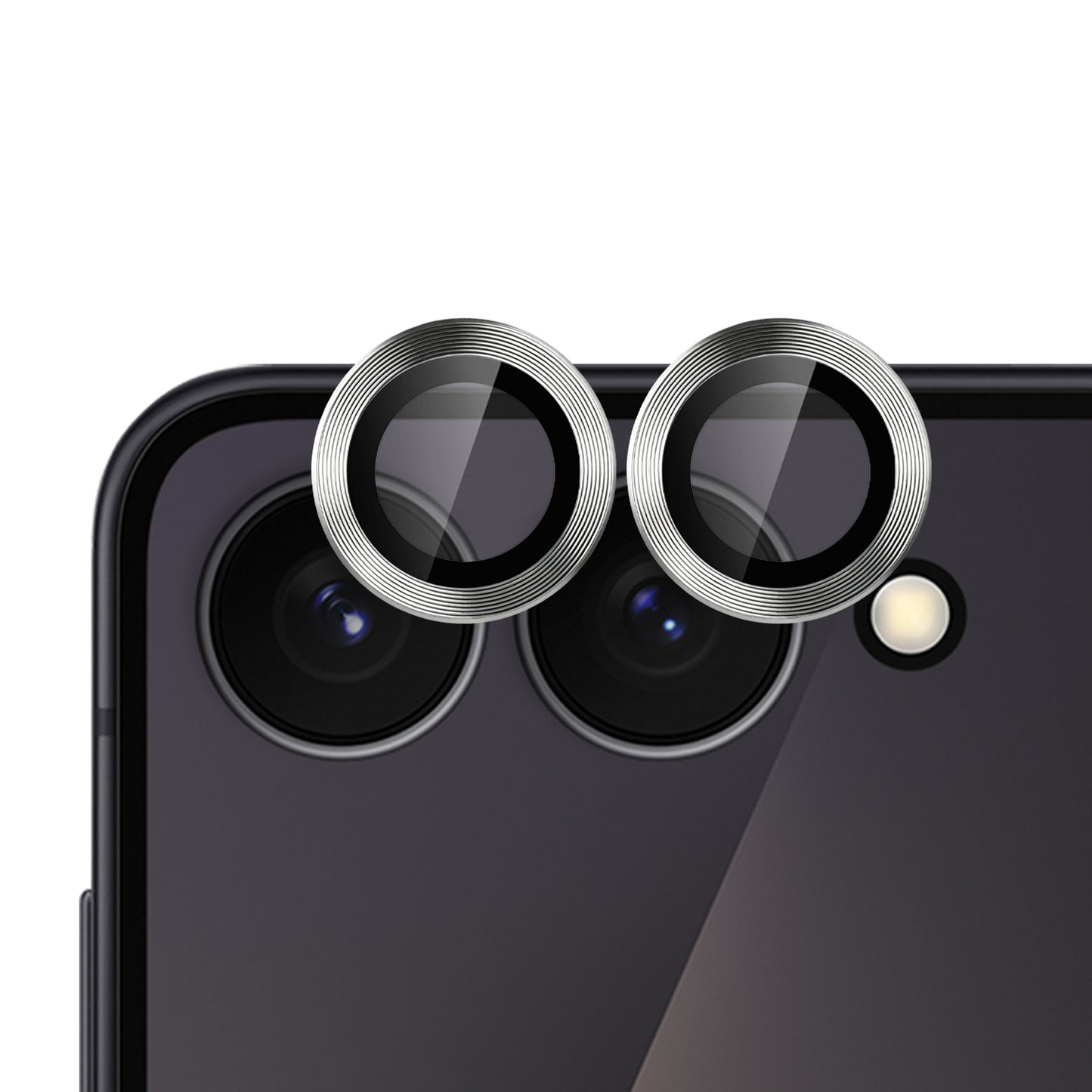 Camera Lens Protector for Samsung Galaxy Z Flip 8 Camera Lens Protector Tempered Glass Metal Frame Scratch Resistant HD Clear Precision Fit