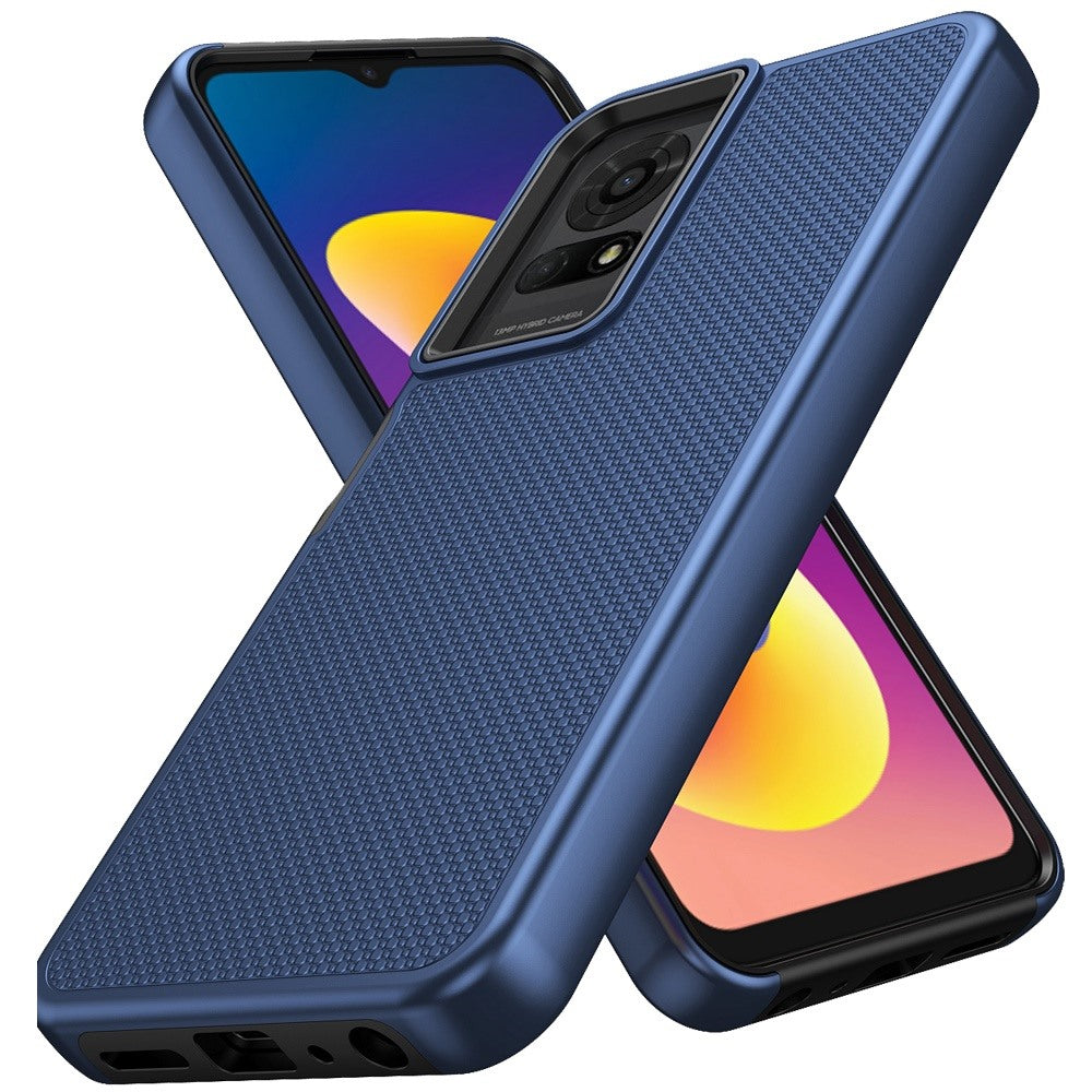 For Cricket Outlast 5G 2024 Dual Layer Heavy-Duty Hybrid Rugged Case Rugged Texturized TPU & PC Shockproof Silicone Military Grade Case Cover