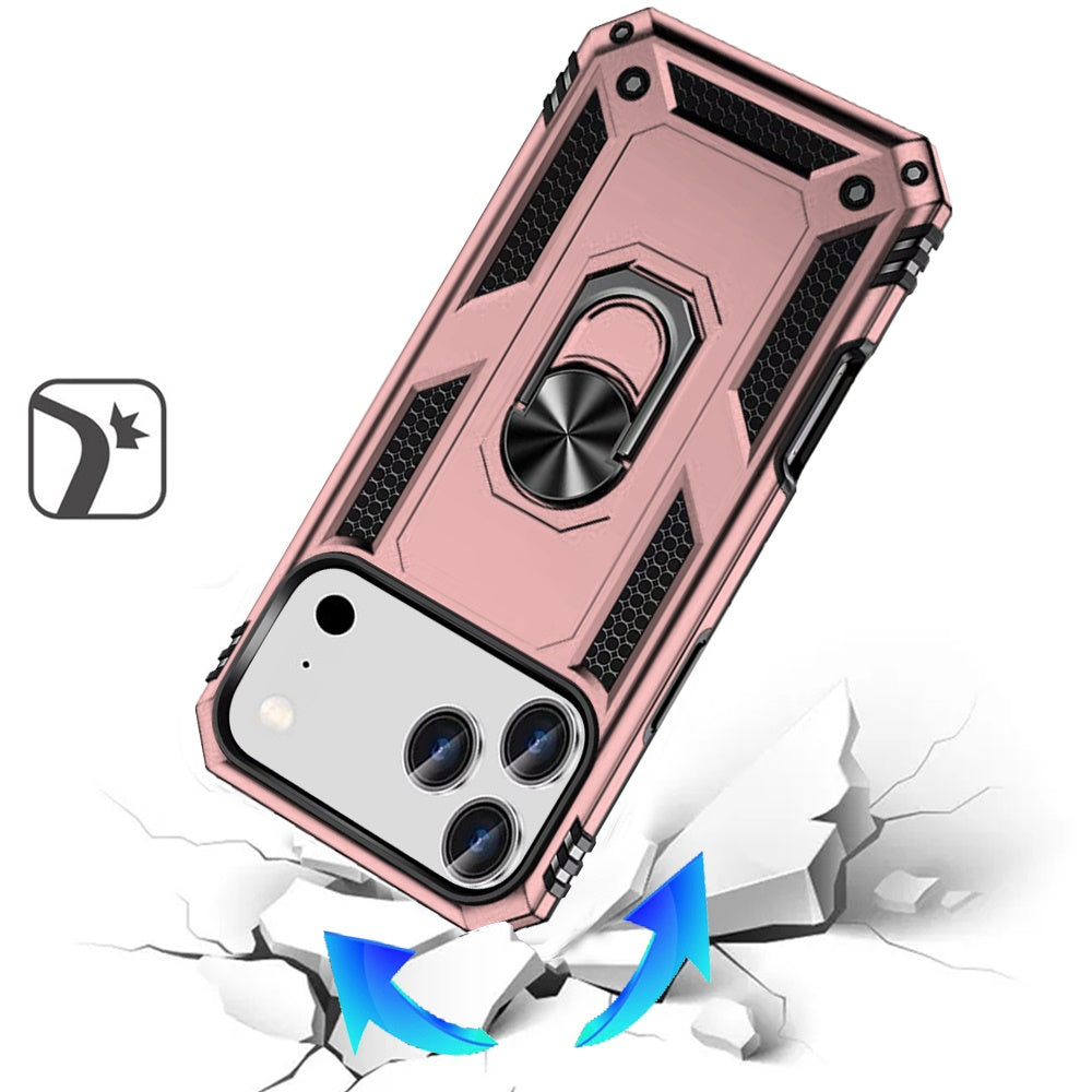Phone Case for Apple iPhone 18 Pro Max Rotatable Ring Stand Shockproof Hybrid Armor Anti Slip Heavy Duty Fit Magnetic Car Mount Durable Grip Cover