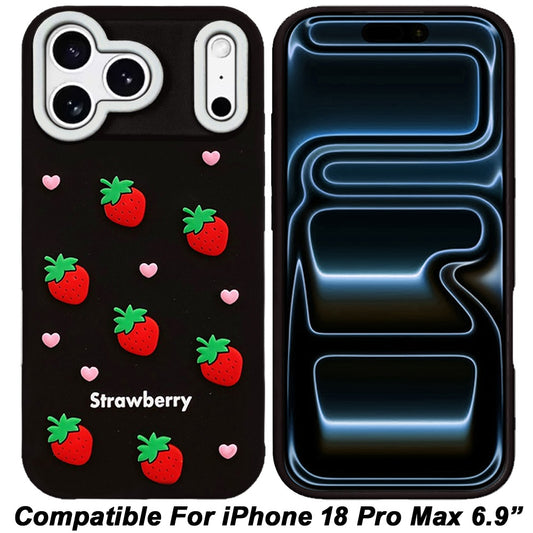 Phone Case for Apple iPhone 18 Pro Max/ iPhone 17 Pro Max Fashionable Silicone Textured Decorative Design Pattern Protective Rubber TPU Hybrid Protection Cover