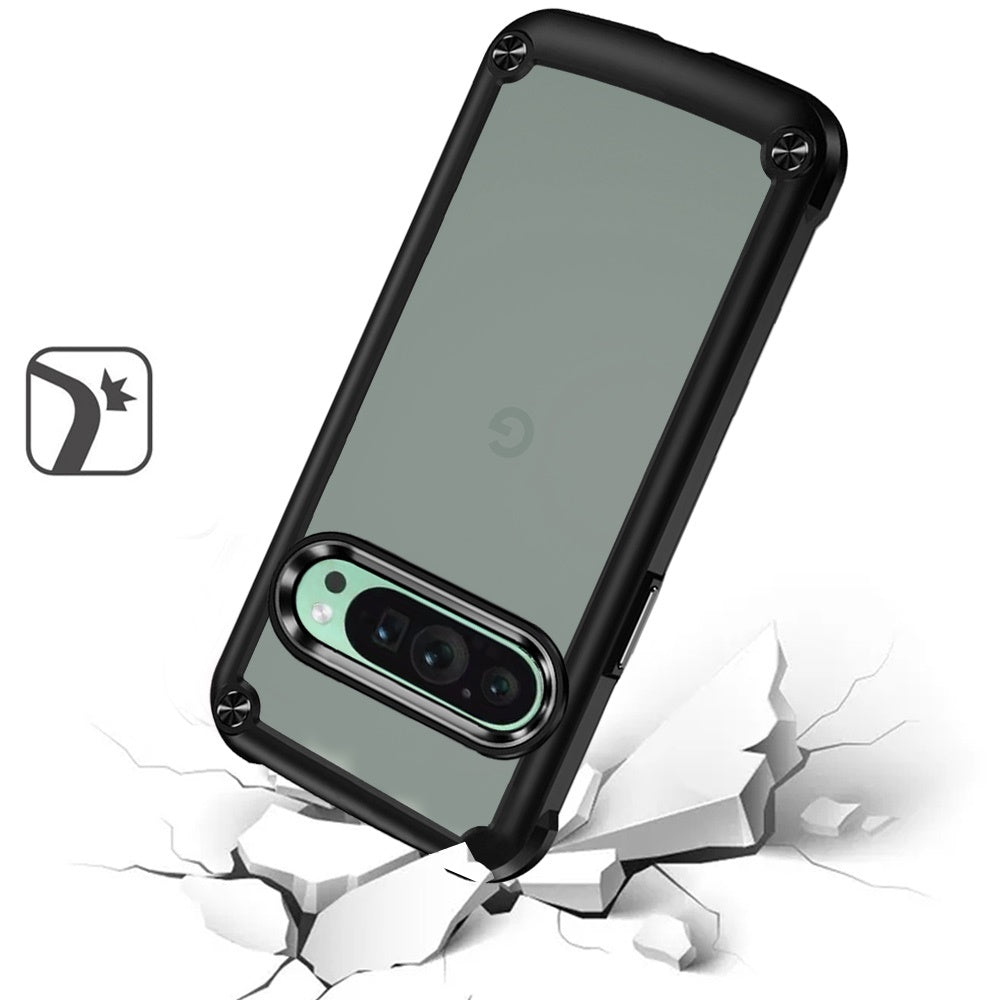 For Samsung Galaxy S25 EDGE Hybrid Transparent Rubber with Metal Buttons & Camera Edges Hard TPU Corner Frame Bumper Case Cover