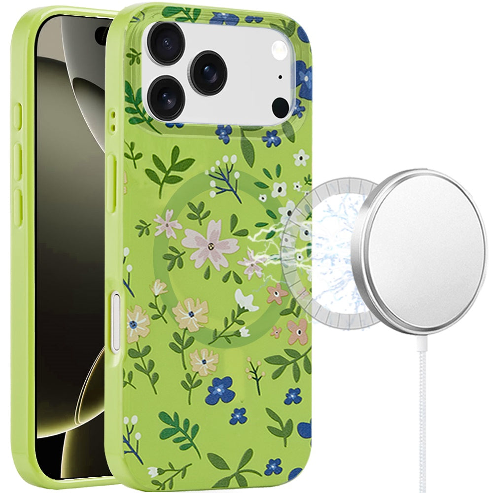 For Apple iPhone 17 Pro Stylish Pattern Fashion IMD Printed Design TPU Slim Shockproof Protective with Magnetic Back Case Cover
