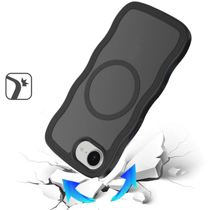 For Apple iPhone 17E /16E Grip Hand Magnetic Hybrid Case Shockproof Protection Matte Skin Rubber TPU + PC Case Cover Cosmic Orange